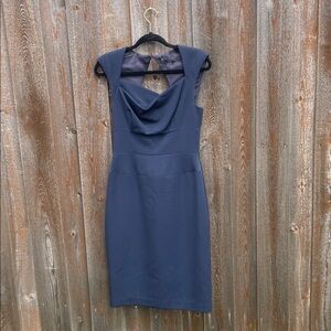 Elegant Navy Blue Jackie O Dress by Black Halo